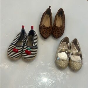 Old Navy Leopard, Striped, and Gold Kids Dress Shoes